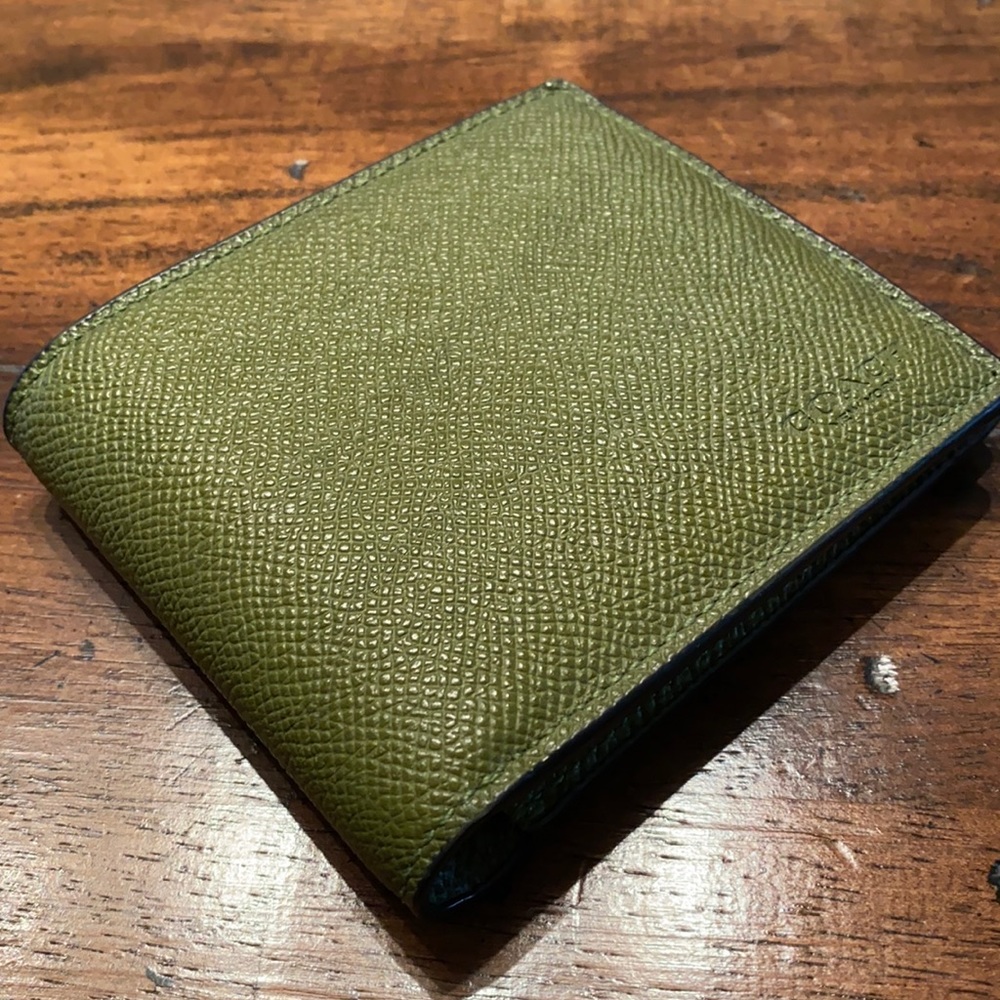 Coach Compact ID Wallet Moss